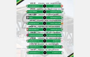 Rencontres Jeunes et Féminines - SAMEDI 27 et DIMANCHE 28 Avril 2024