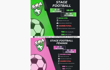 Stage de foot Vacances de Toussaint