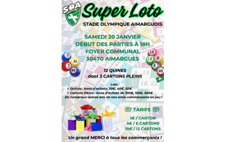 20 janvier 2024 - Super LOTO du SOA